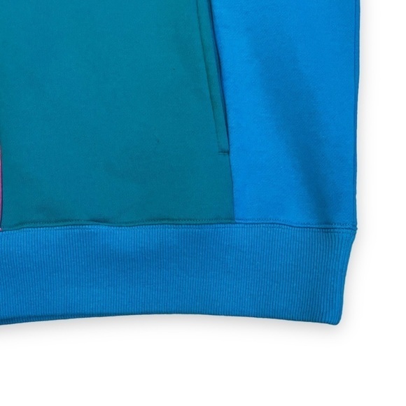 Teddy Fresh Hoodie Color Block Bubblegum Pink Blue Green Ltd Edition Retro MED - Picture 7 of 12